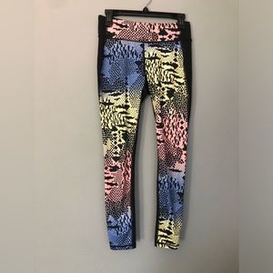 Lucy Leggings Colorful Pattern Medium Black Yellow Pink Blue